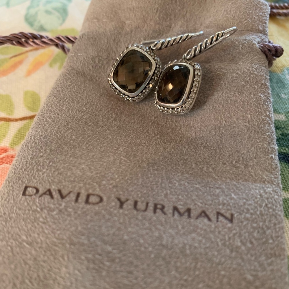 David Yurman Noblesse Drop Earrings - Smoky Quartz